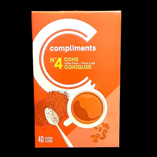 Compliments No. 4 Cone Coffee Filters (40 Count)