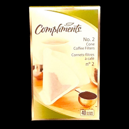 Compliments No. 2 Cone Coffee Filters (40 Count)