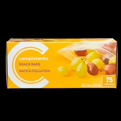 Compliments Resealable Snack Bags (75 Count)