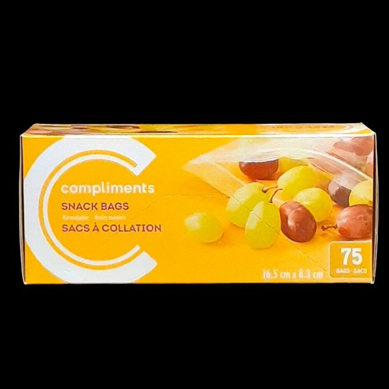 Compliments Resealable Snack Bags (75 Count)
