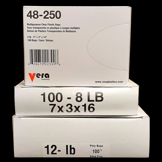 Multipurpose Clear Plastic Bags (100 Count)