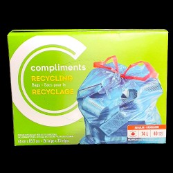 Compliments Blue Drawstring Recycling Bags (74L) (40 Count)
