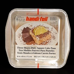 Handi-Foil Heavy Duty Square Cake Pans (3-Pack)