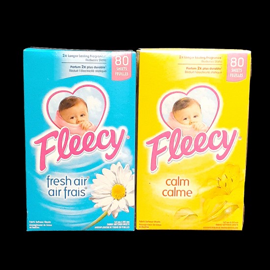 Fleecy Fabric Softener Sheets (80 Sheets)