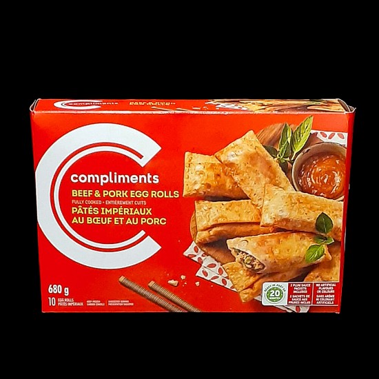 Compliments Beef & Pork Egg Rolls (680g)