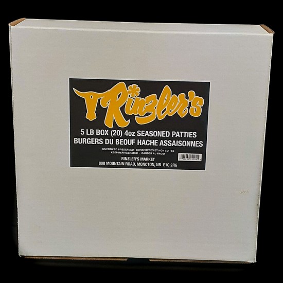 Rinzler's Seasoned Patties (5lb Box) (20 Count)
