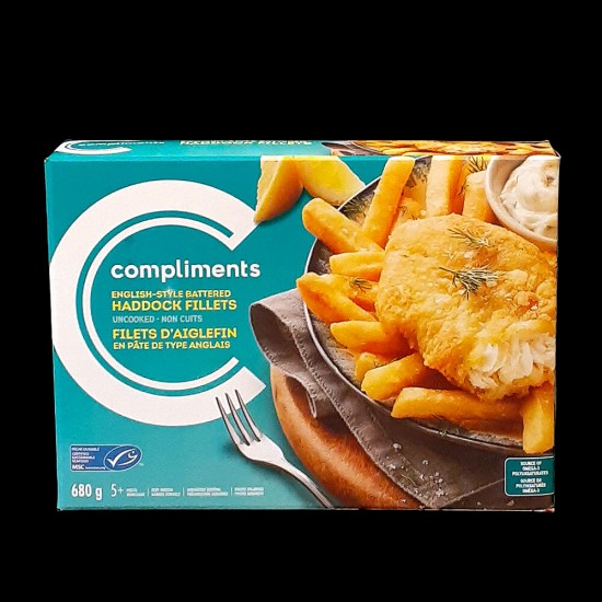 Compliments Battered Haddock Fillets (680g)