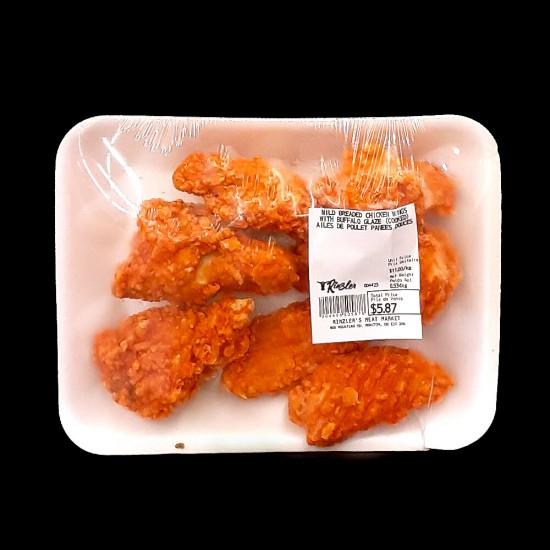 Breaded Chicken Wings with Buffalo Glaze (Mild) (Cooked) ($4.99/lb)