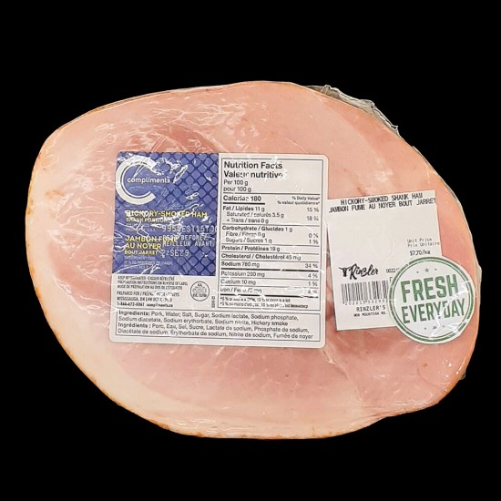 Hickory-Smoked Shank Ham ($3.49/lb)