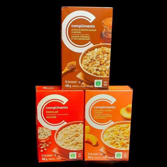Compliments Instant Oatmeal (12 Packets)