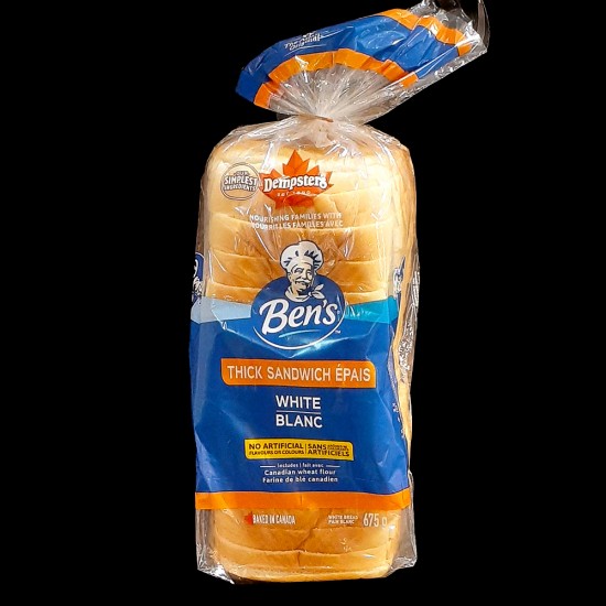 Ben's Thin Sandwich White Bread (675g)