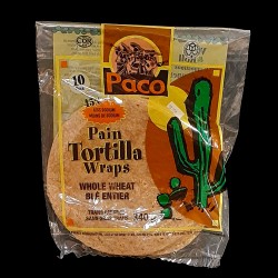 Paco Whole Wheat Tortilla Wraps (10 Pack)