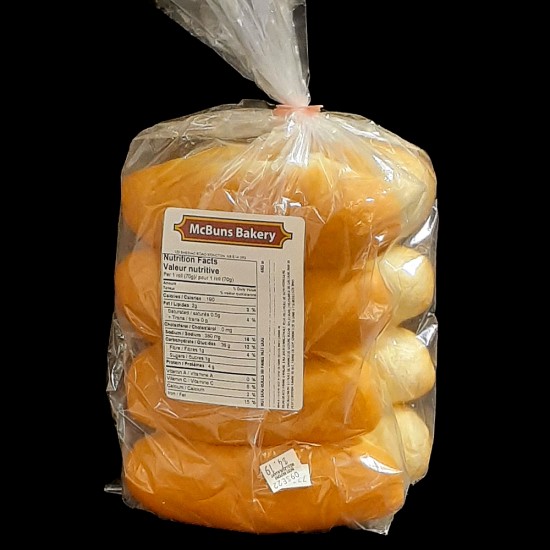 McBuns Bakery Hot Dog Rolls (8 Pack)