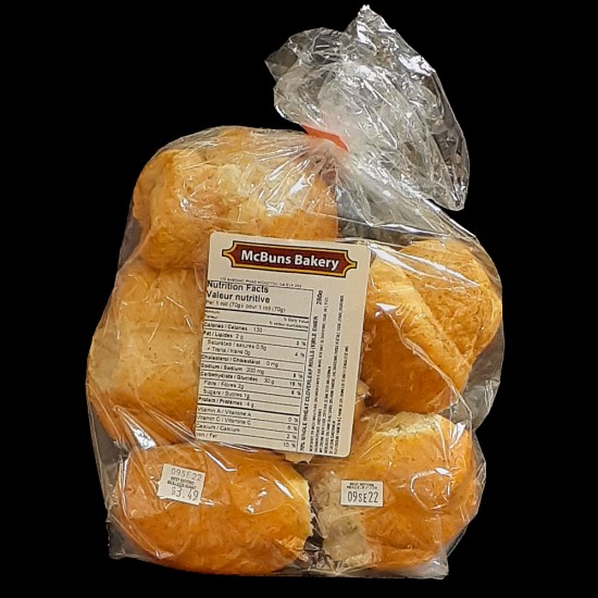 McBuns Bakery Whole Wheat Cloverleaf Rolls (6 Pack)