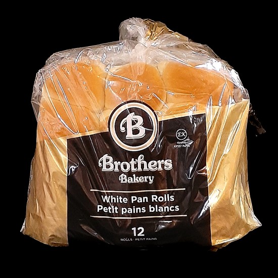 Brother's Bakery White Pan Rolls (12 Pack)