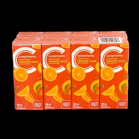 Compliments Orange Juice Boxes (8 x 200ml)