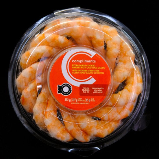 Compliments Extra Large Cooked Shrimp with Cocktail Sauce (312g)
