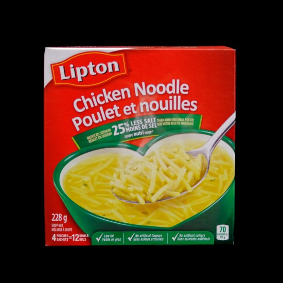 Lipton Chicken Noodle Soup Mix (Less-Salt) (4 Pouches) (228g)