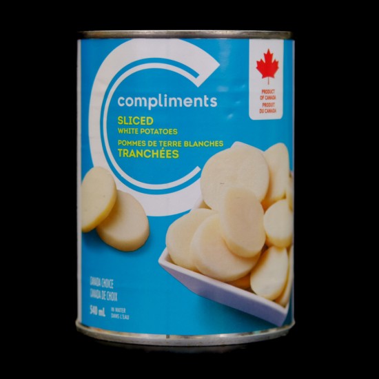 Compliments Sliced White Potatoes (540ml)