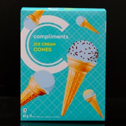 Compliments Ice Cream Cones (18 Cones) (65g)
