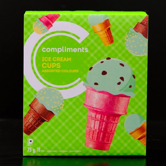 Compliments Ice Cream Cups (18 Cups) (75g)