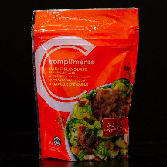 Compliments Maple-Flavoured Fully Cooked Bacon Bits (75g)