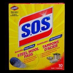 S.O.S. Steel Wool Pads (4 Pads)