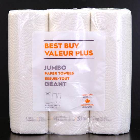 Best Buy Jumbo Paper Towels (6 Rolls) (2 Ply) (94 Sheets/Roll)