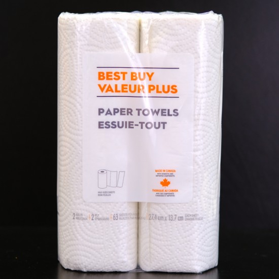 Best Buy Paper Towels (2 Rolls) (2 Ply) (63 Sheets/Roll)